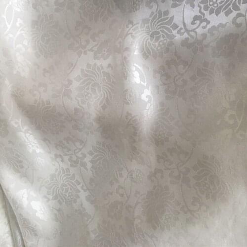 5m Sambo satin silk fabric Han clothing DIY fabric tangled branches lotus jacquard silk B8