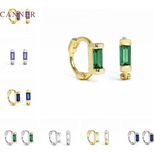 CANNER 925 Sterling Silver Earrings For Women Colored Zircon Earrings Dangle Gold/Silver Jewelry Ear Piercing Fine 2021 Trend