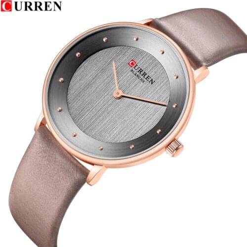 Beautiful Womens Quartz Watches CURREN Hot Female Clock Gifts For Women Slim Fashion Leather Ladies Wrist Watch Reloj Mujer
