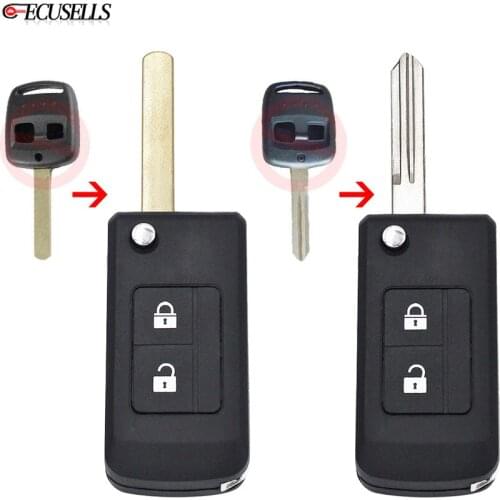 2 Button Folding Flip Remote Key Shell Case Smart Car Key Housing Uncut Blade for Subaru Impreza WRX Outback Legacy Forester