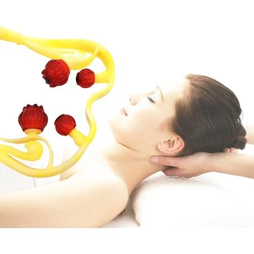 Household manual kneading drum massager 4 ball neck cervical spine massager neck clip massage clip body relaxation