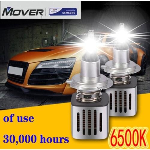 MOVER SAMSUNG 2pcs Car Headlight AUTOMOBILE HEADLIGHT LED Bulbs H1 H4 H7 H8 H9 9005 9006 HB3 HB4 6500K White Light Auto Headligh
