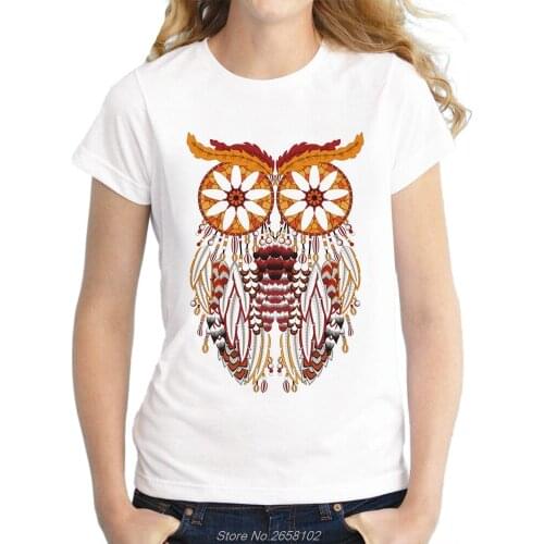 New Fashion Brand Exquisite Handmade Owl Ornaments Printed O-neck Female T-shirt Summer Women Youth Hipster Tees Harajuku