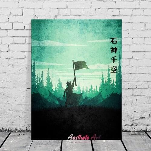 Dr.Stone Senku Ishigami Anime Manga Home Decor High Quality Canvas Painting Wall Picture Living Room Decoration Art Poster Print