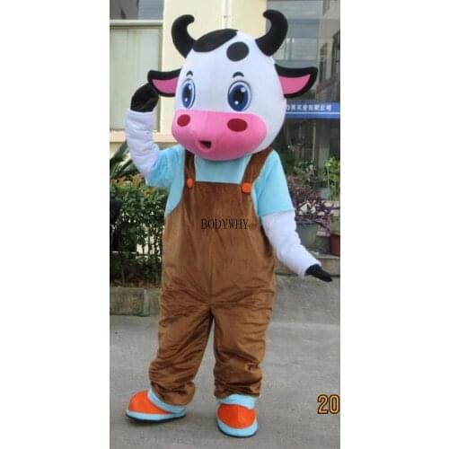 Cow Mascot Costume Suits Cosplay Party Game Dress Outfits Clothing Advertising Promotion Carnival Halloween Xmas Easter