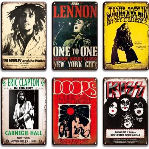 Lennon metal poster tin sign vintage Rock Sign Wall Sticker Decorative Plaque Irish pub bar man cave home wall decor room decor