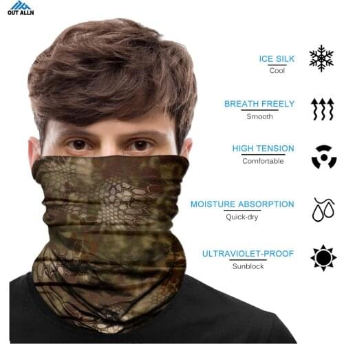 Multicam Neck Gaiter Typhon Bandana Buff Cuello Hiking Camping Hunting Tube Scarf Military Head Mask Tactical Airsoft Masque Men