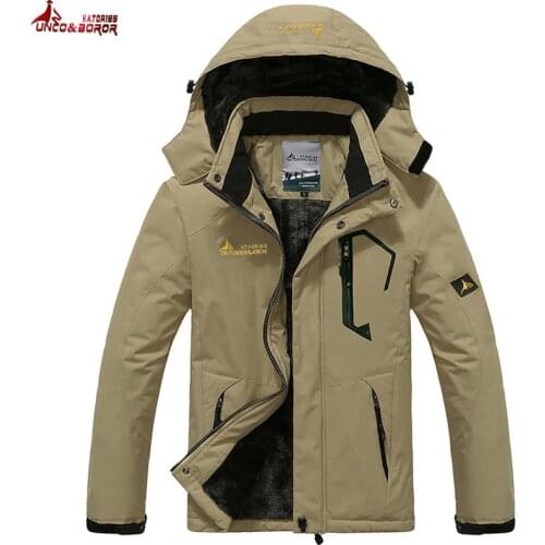 Winter Jacket Men Windbreak Plus Velvet Thick Warm Fur Parkas Coats Male Military Hooded Anorak Jackets techwear Mens Clothing