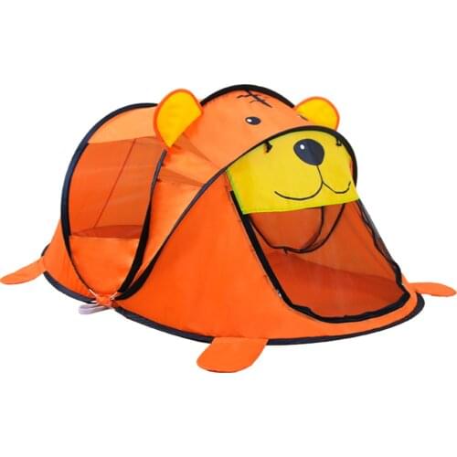 Portable Tiger Childrens Tent Cartoon Animal Kids Play House Outdoors Large Pop Up Toy Tents Indoor Net Infant Ball Pool