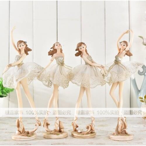 Resin European-style living room furnishings Desktop Decoration Ballet girls aesthetic modeling Decoration(A269)