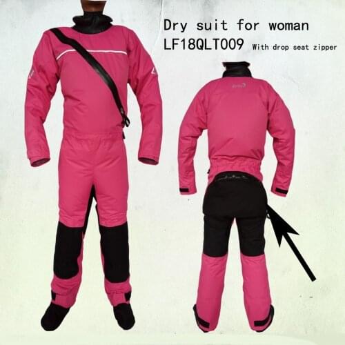 Front zipper full dry suit,latex neck wrist gasket tizip drop seat zipper kayak,whitewater,rafting,sailing,boating windsurfing