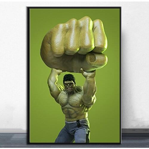 Marvel Superhero Iron Man Hulk Canvas Painting Funny HD Print Poster Home Living Room Decoration Black and White Wall Decoration