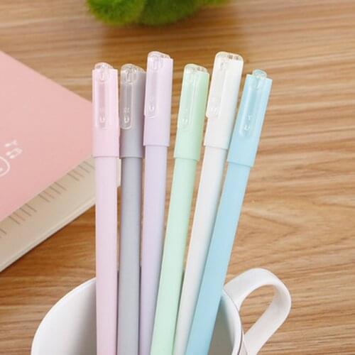 1pcs Candy-colored Gel Pen0.5mm Kawaii Pens Novelty Student Cute Pens Stationery Cute Black Writing Pen Kawaii School Supplies