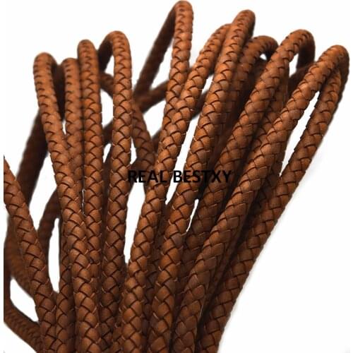 2m/lot approx 6mm New DIY Jewelry Findings Real Leather Cord genuine cowhide leather strands crazy horse genuine leather cords