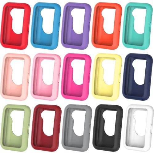 Silicone Soft Glass Screen Protector Smartwatch Case Shell Sleeve For Huawei Watch Fit Frame Protective Bumper Cover Accessories