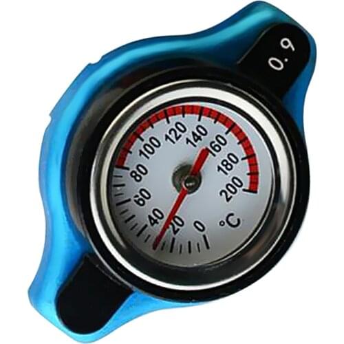 Car Blue Thermostatic Radiator Rad Cap Temperature Indicator 0.9 BAR