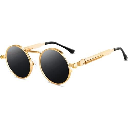 New Fashion Round Style Sunglasses Retro Women Men Metal Personality Shades Sun Glasses Latest Popular