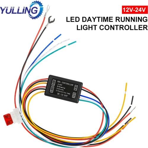 YULLING Universal 12-24V DRL Strobe Controller Flasher Module Daytime Running Light Controller Dimming Turn Signal Control