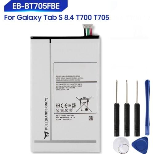 Original Replacement Samsung Battery EB-BT705FBE EB-BT705FBC For Galaxy Tab S 8.4 T705 T700 Genuine Tablet Battery 4900mAh