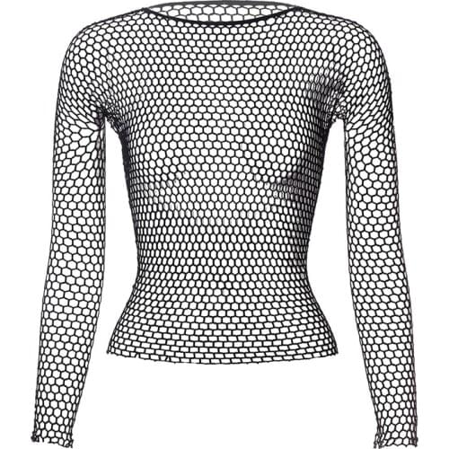 Richkeda Store New 2021 Fashion Costumes Women Bodystocking Night Dress Nightwear Hollow Out Fishnet Sexy Long Sleeve Underwear