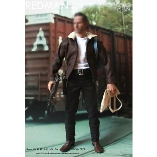 1/6 figure doll clothes male The Walking Dead Rick Sheriff Leather suit 12" Action figure doll accessories not include doll