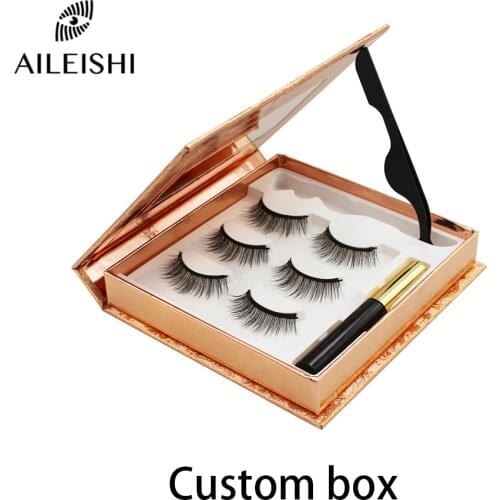 100 Pcs Eyelash Packaging Box Bulk Wholesale Custom Lashes Boxes Packaging With Logo Makeup Set Magnetic Eyelashes Case Pack