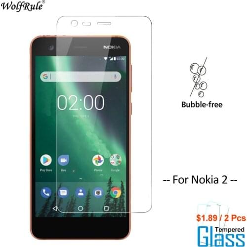 2Pcs Screen Protector For Glass Nokia 2 Tempered Glass For Nokia 2 Glass Protective Phone Film For Nokia2 Glass WolfRule