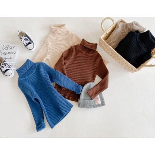 2020 New Arrival Girls Boys Thicken Knitted Sweaters Winter Full Sleeve Fashion kids Pullover Sweater 1-6 Years QL695