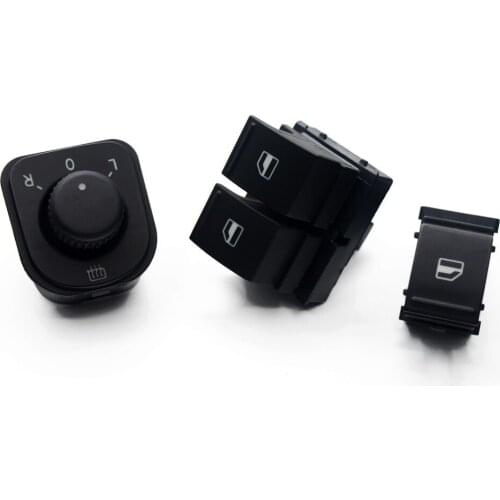 3Set Windows Side Mirror Switch Button 1K0 959 565H 1K3 959 857A 1F0 959 855 For Volkswagen VW EOS Golf 5 6 GTI Passat CC Tiguan
