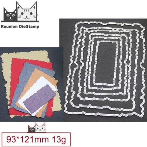 6-layer Irregular Rectangular Frame Metal Cutting Dies Scrapbooking Craft Mold Stencil Handmade Paper Card Embossing Die Cuts