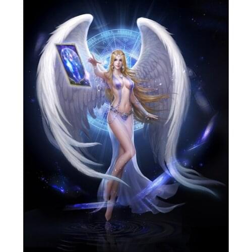 Needlework full square diamond embroidery mosaic Angel picture diy diamond painting people f 3D home decoration painting A205