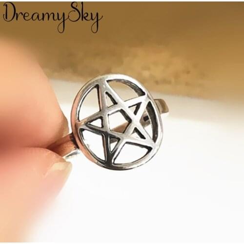 Charm Satan Star Finger Ring For Women Men Vintage Boho Knuckle Party Rings Punk Jewelry Girls Gift
