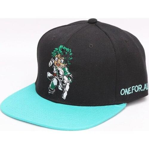 My Hero Academia Midoriya Izuku Hat Snapback Baseball Caps Boku no Hero Academia Adult Casual Summer Sun Hats Couple Hip Hop Cap