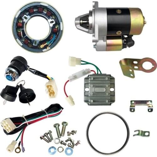 ELECTRIC START CONVERSION KIT L100 FOR YANMAR L100 10HP 186F DIESEL ENGINES STARTER MOTOR