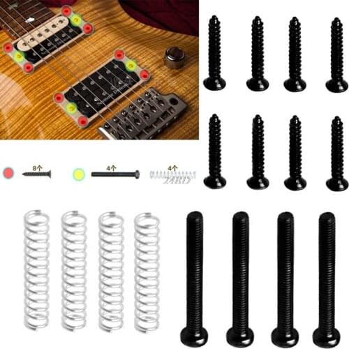Guitar Accessories Humbucker Pickup Screws Kit Mounting Screws With Springs Black Drop Shipping Support