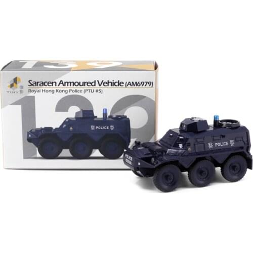 Tiny 1:72 Saracen Armored Vehicle Royal HK Police PTU#5 Diecast Model Car