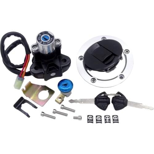 Motorcycle Fuel Tank Cap Cover Ignition Switch Seat Lock with 2 Keys for Suzuki VStrom 1000 DL1000 V-Strom 2002 03 04 05 06-2009
