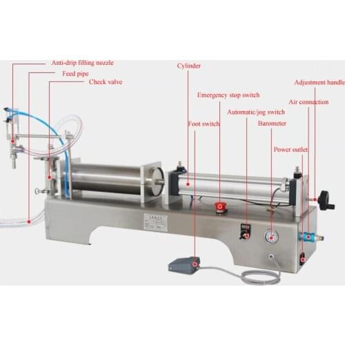 Liquid filling machine Pneumatic Liquid Filler Wine Milk Juice quantitative Filling Machine