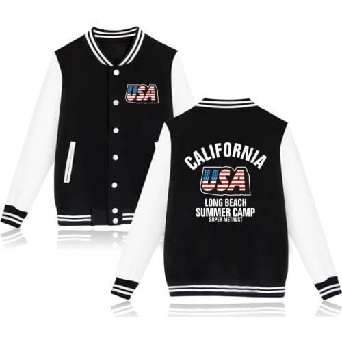 LUCKYFRIDAYF fashion USA print hip hop Baseball Jacket men women Hoodies Sweatshirt casual harajuku Jackets coats tops plus size