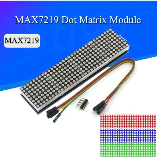 Max7219 Dot Matrix Module Control Single Chip Microcomputer Module 4-in-1 Display Send 5P Line