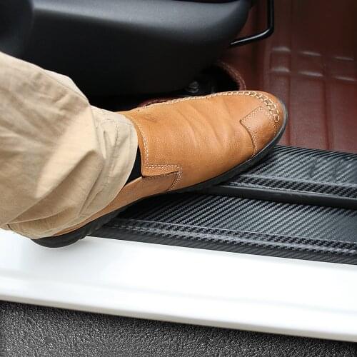 Scuff Plate Door Sill Carbon Fibre Sticker Car Accessories For KIA RIO K2 Sedan Hatchback 2010 - 2014 2015 2016 2017 2018