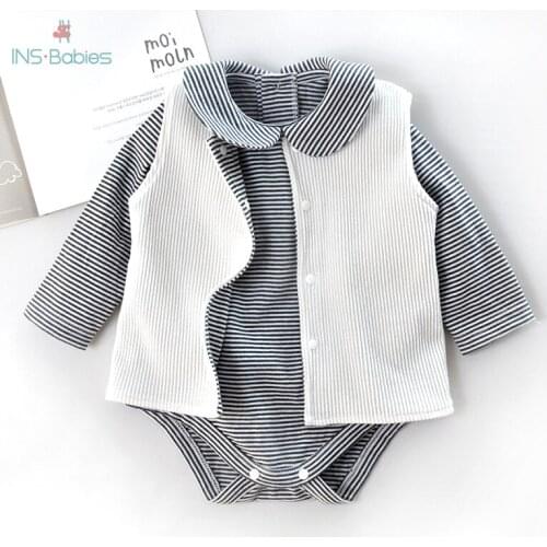 2020 New Pink Cotton Spring And Autumn Baby Clothing for girls 2pcs Baby Girl Bodysuits Newborn Baby Girl Clothes outwear outfit