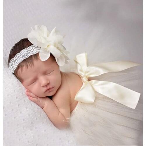 New Newborn Photography Props Hot Sale Baby Girls Fashion Costume Outfit Princess Tutu Skirt Matching Headband Head Wear TS020