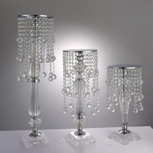 New style Clear Wedding Acrylic Crystal Table Centerpiece Wedding Columns Flower Stand For Table Tecoration Floral Arrangements