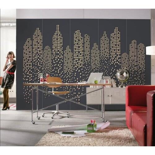 Customized Wallpaper Nordic 3D papel de parede City Building High-rise Square Mural Living Room Bedroom Decorative Painting обои
