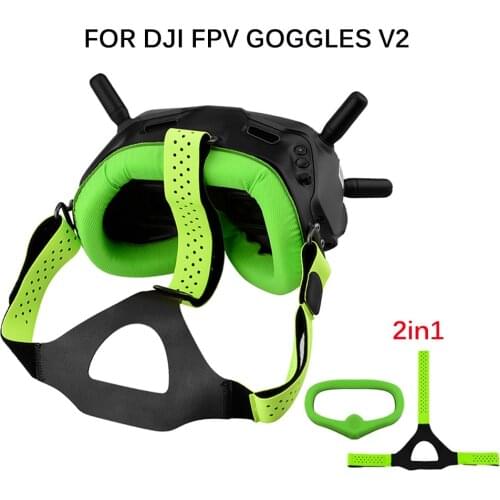 2in1 Head Strap Eye Pad for DJI FPV Goggles V2 Pressure-Relive Headband Light-block Face Pad Replacement for DJI FPV Acceesories