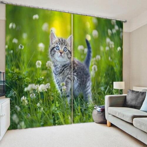 Luxury Blackout 3D Curtains Living Room Bedroom Drapes Cortinas Customized size green plant curtains Decoration curtains