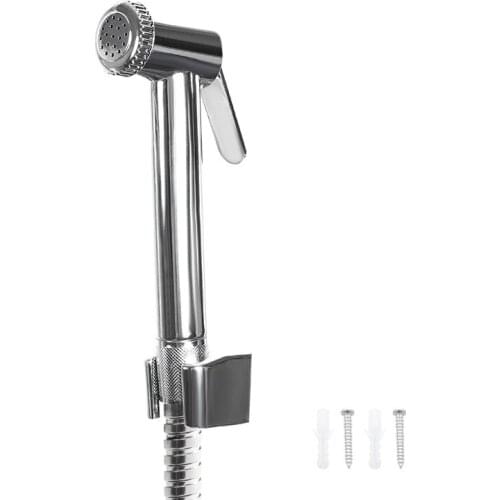 Toilet hand held bidet sprayer kit ABS chrome plated bathroom bidet faucet spray shower head with hose & holder