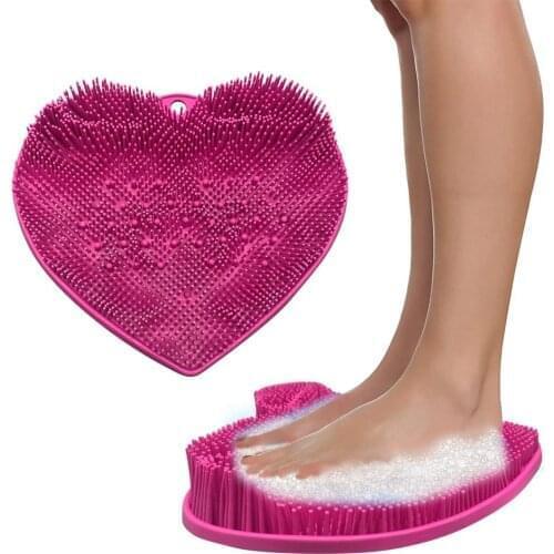 1 Pcs Silicone Shower Foot Massage Bath Shoes Brush Foot Scrubber Spa Foot Wash Foot Brush Home Bathroom Lazy Scrubbing Belt