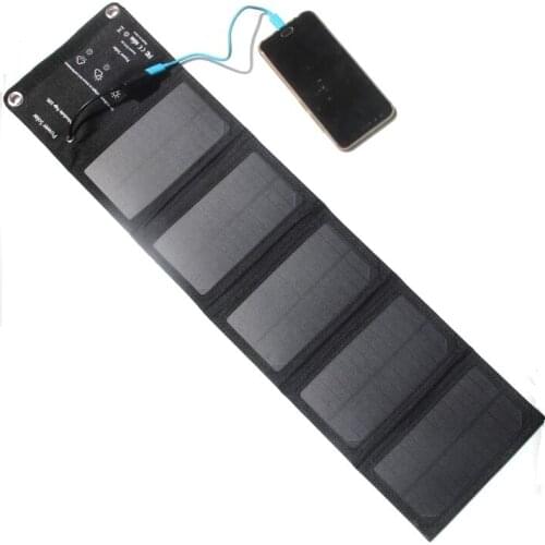 10W Foldable USB Solar Panel Solar Cell Portable Folding Waterproof Solar Panel Charger Outdoor Mobile Power Bank Charger